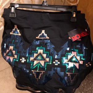 Sassy Black/ Sequins Mini skirt